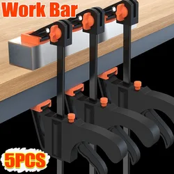 Quick Ratchet F Clamp Heavy Duty Wood Working Work Bar Clamp Clip Kit Ratchet Release Sergeants for Carpentry DIY Hand Tools