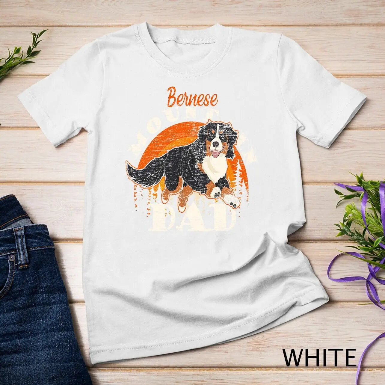 Animal Lover Bernese Mountain Dad Bernese Mountain Dog Unisex T-shirt