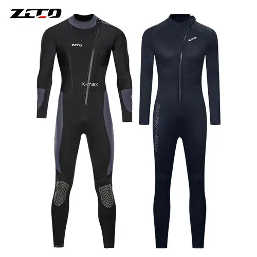 Imagen 2 del producto Traje de neopreno de 5mm de una pieza para hombre y mujer, traje de buceo de manga larga, pesca submarina, surf, traje de baño cálido, equipo