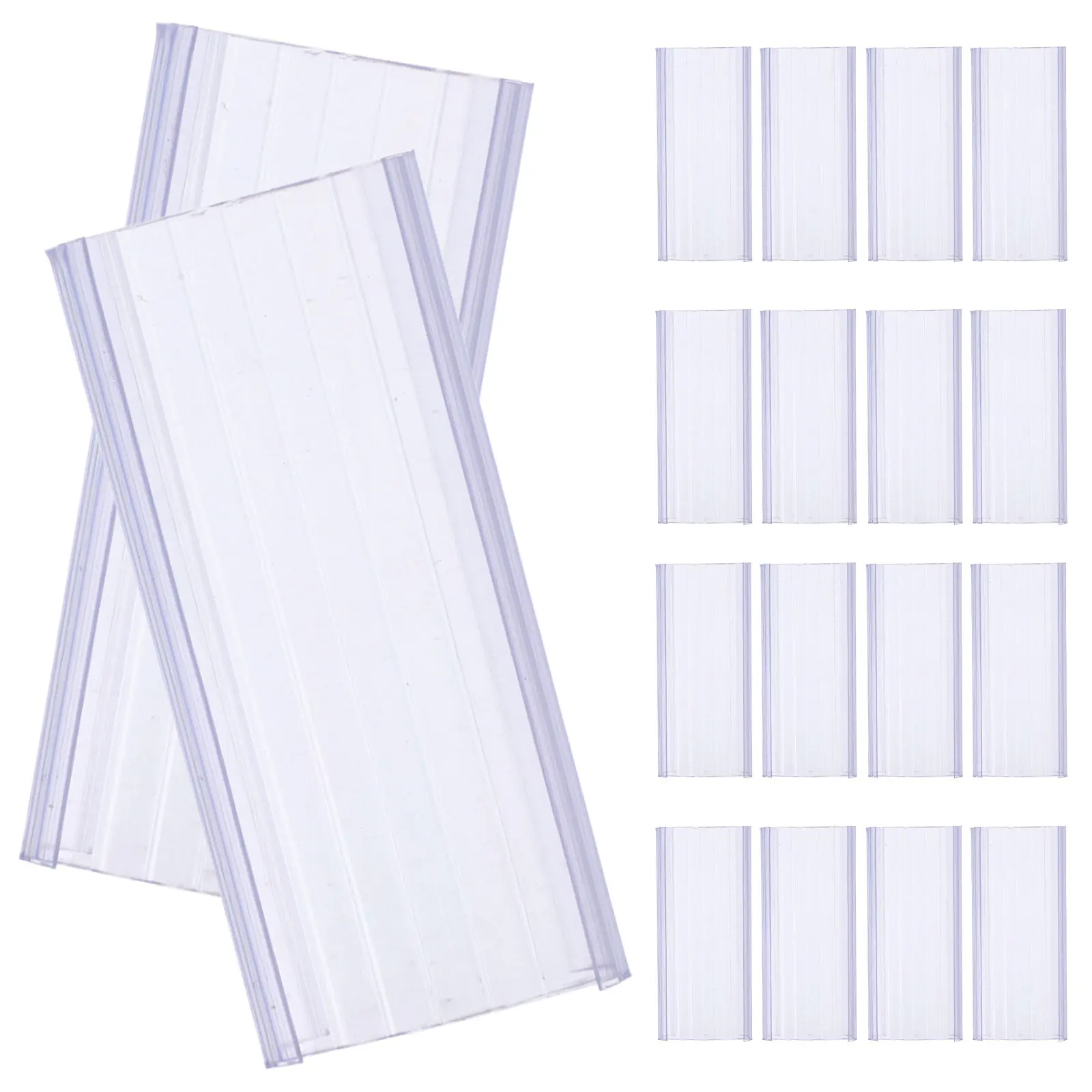 

30 шт. прозрачных пластиковых держателей для этикеток, съемные зажимы для корзин, для проволочных полок, холодильников, органайзеров для хранения