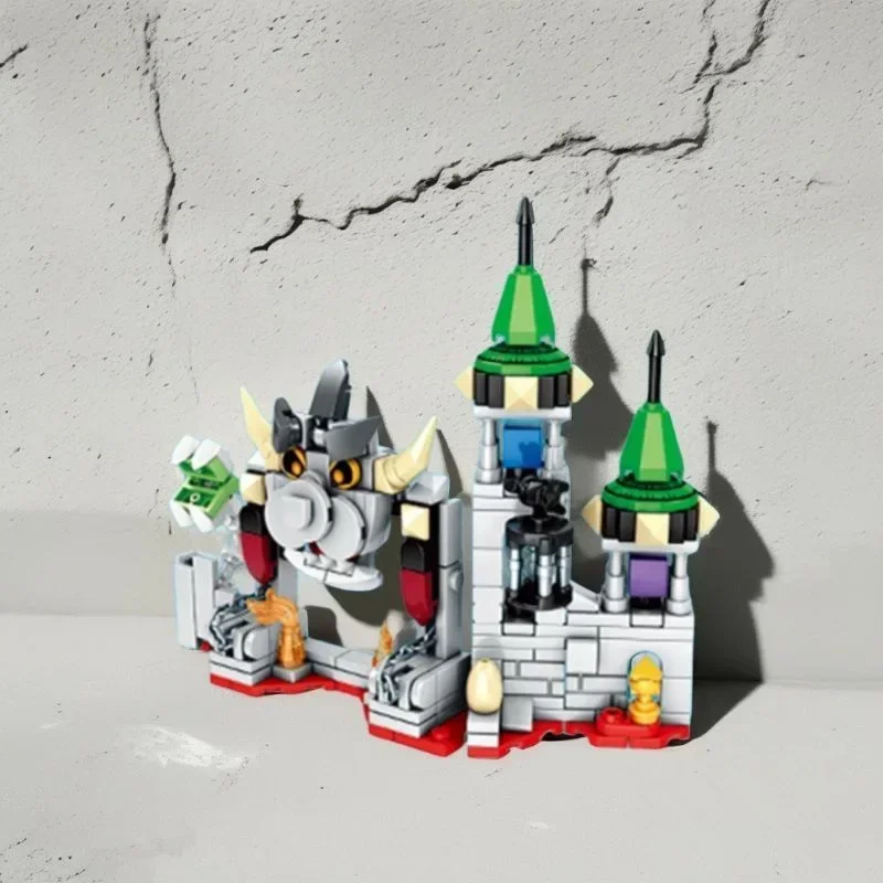 Spiel Boss Battle Monster Castle 64Super Mushroom Brother Battle Modell Baustein Ziegel Geschenkset Kinder