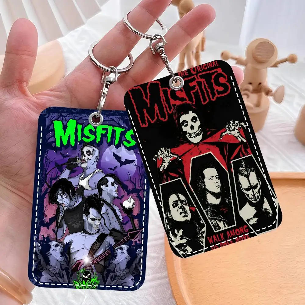 

Модный кожаный чехол-брелок Misfits для карт: прочный держатель для кредитных и транспортных карт
