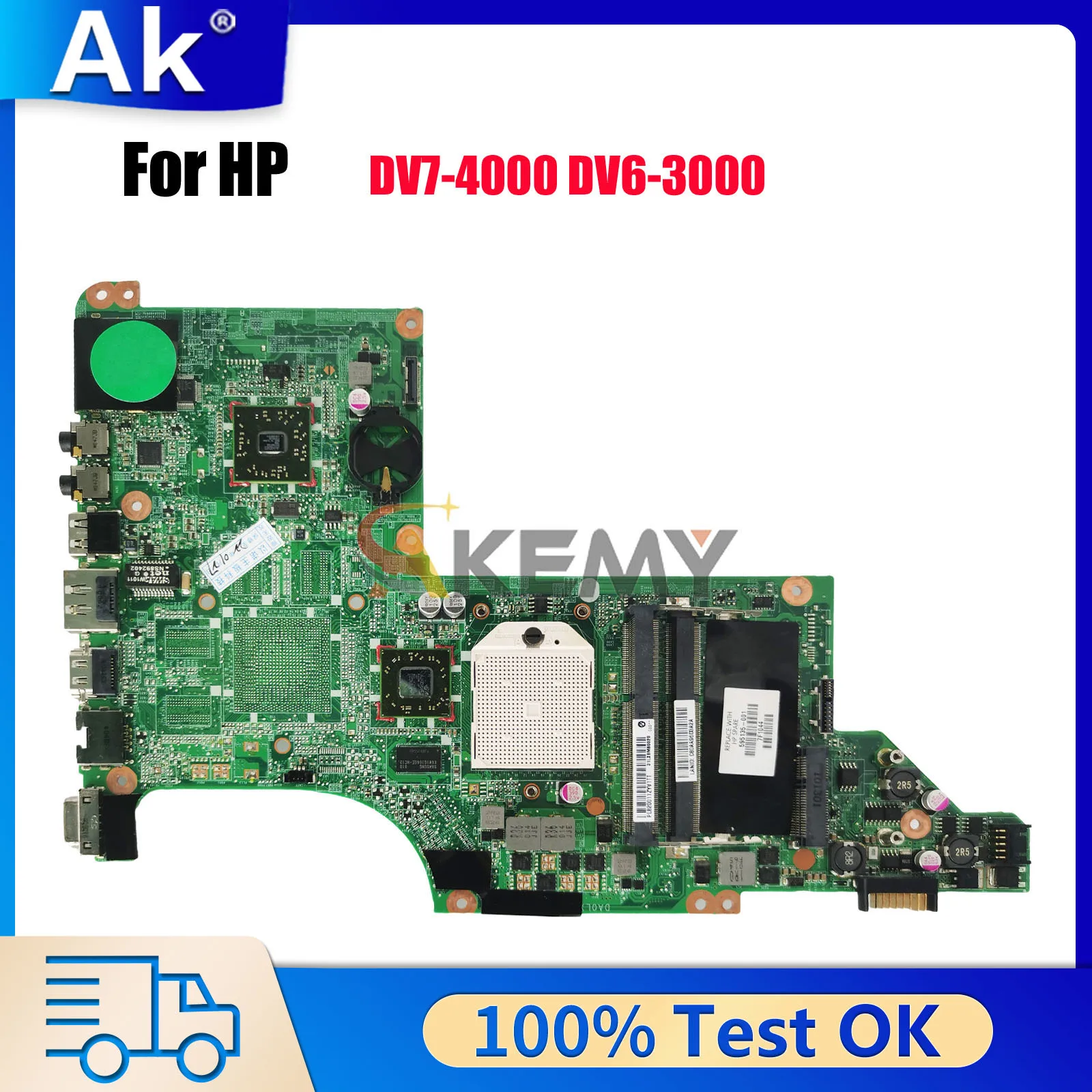 

DA0LX8MB6D0 Материнская плата для ноутбука HP Pavilion DV7 DV7-4000 с DDR3 605496-001 100% полностью протестирована
