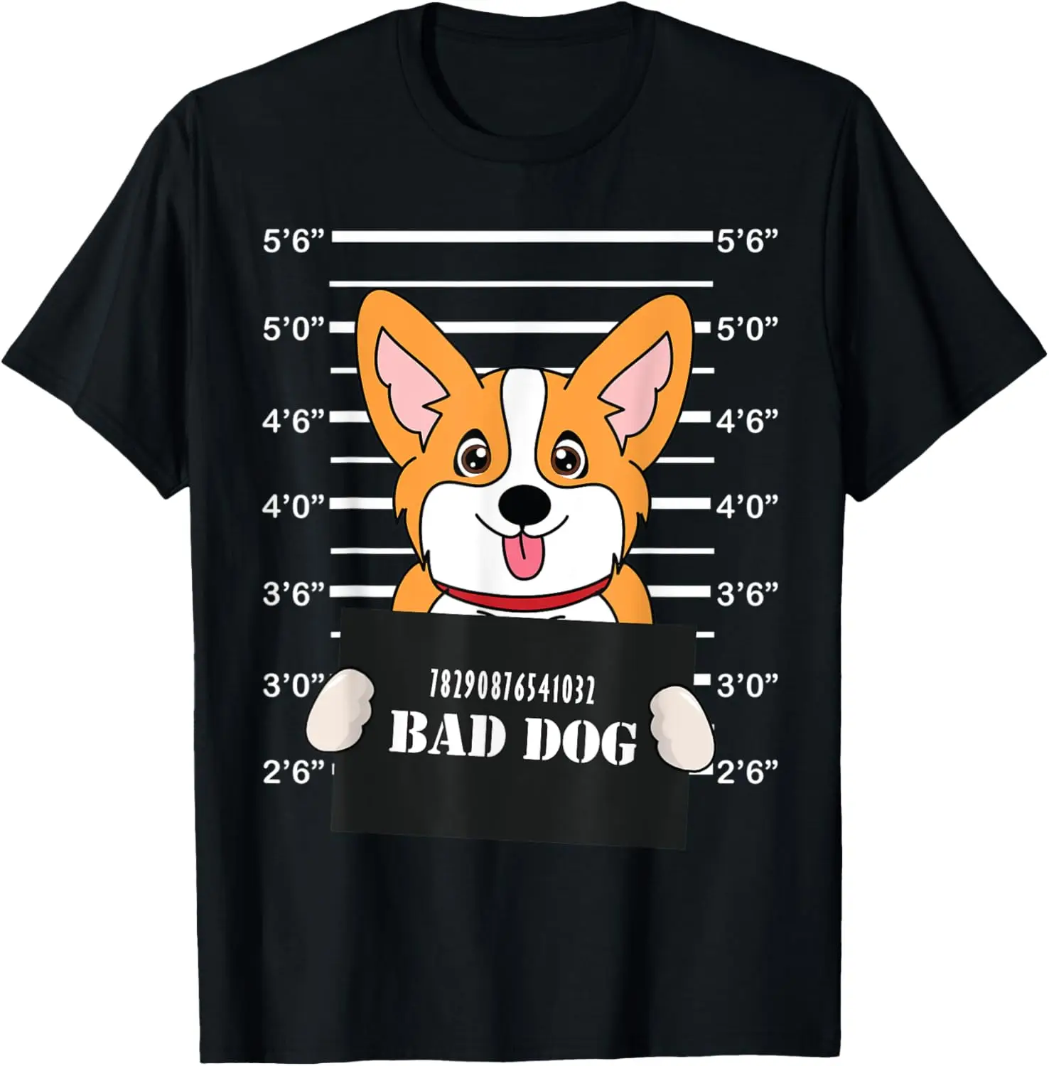 

Corgi Funny Mug Shot Bad Dog Mom Dad Gift T-Shirt