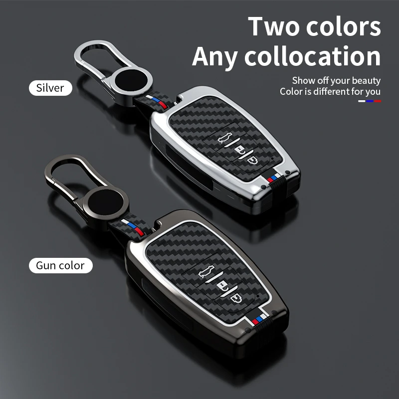

Zinc Alloy Car Key Cover Case Holder For Toyota CHR Prado 2017 2018 Prius Camry Corolla RAV4 2017 2018 2019 2020 Car Accessories