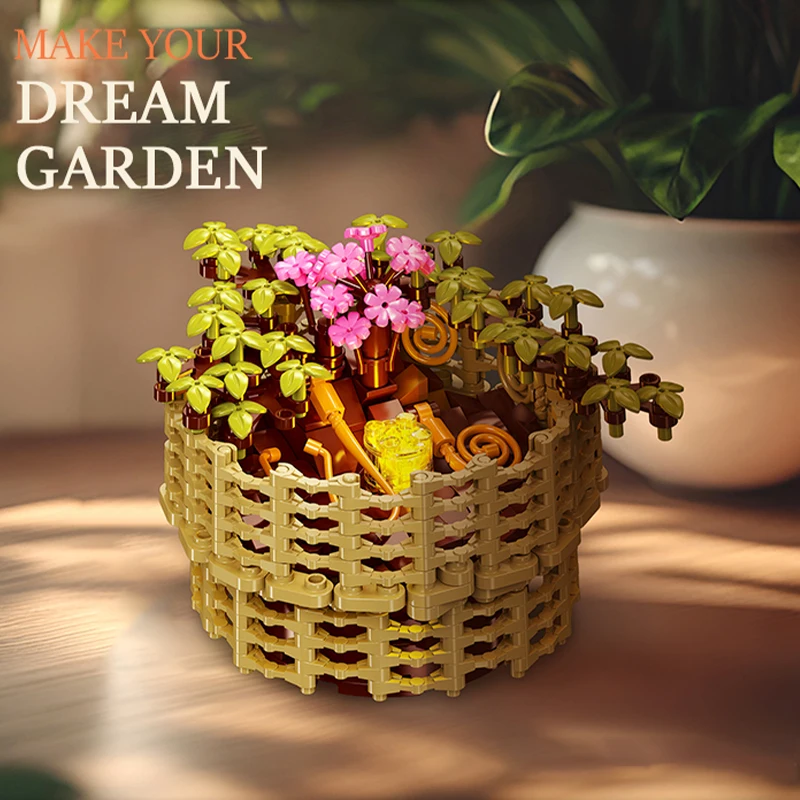 

Creative Building Blocks Flowers 2025 MINI Chrysanthemum Bouquet Potted Plant Model Assembly Decoration Children's Toy Girl Gift