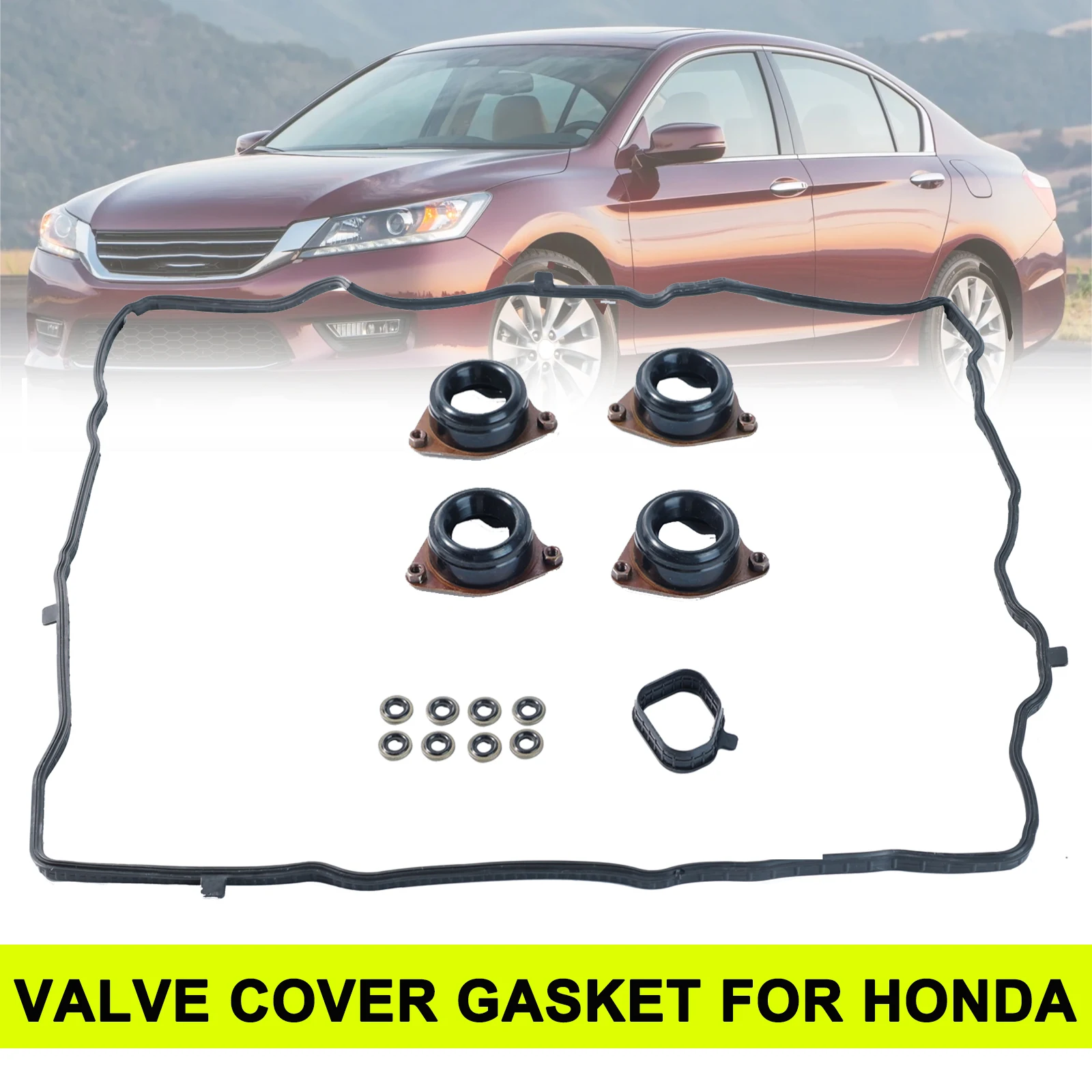 For Honda Accord K24 2DR 4DR EX EXL LX LX-S Sport 2.4L Car Accessories Engine Valve Cover Gasket Set 12030-5A2-A01 120305A2A01