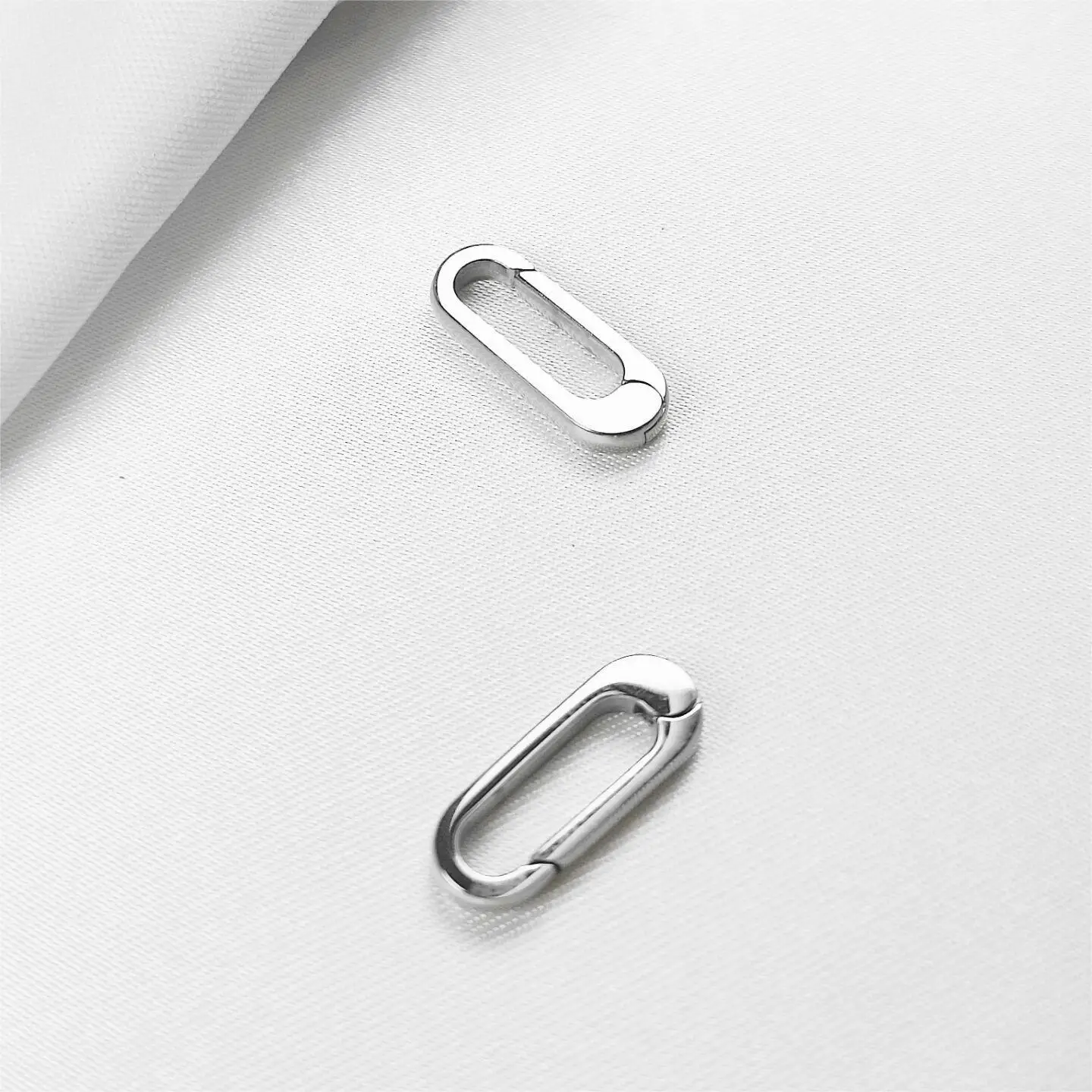 5Pcs 316L Stainless Steel Opened Clasp Carabiner Lobster Clasp Spring Buckle Connector For DIY Necklace Jewelry Making Finding