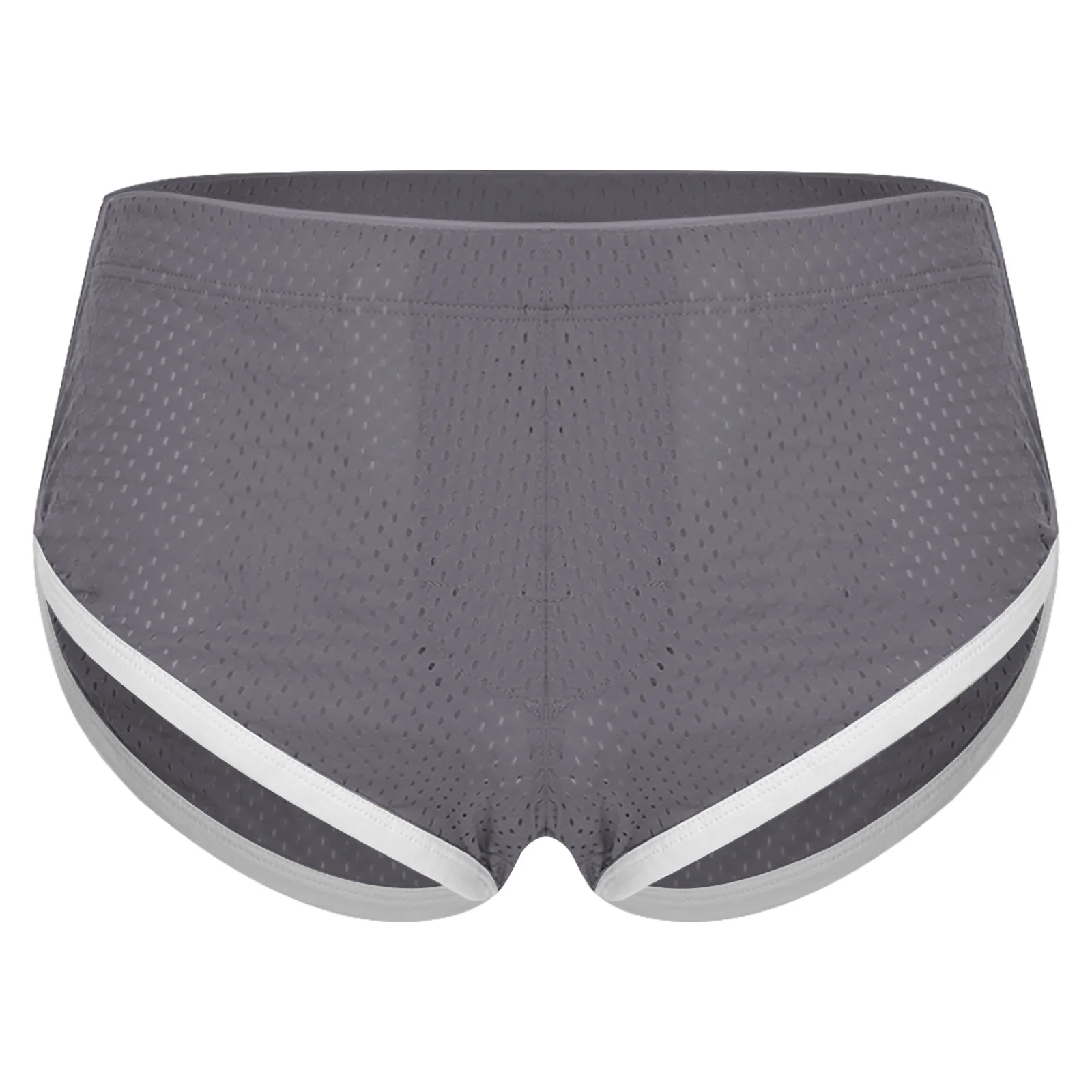 Mens Hollow Out Boxer Shorts Sports Underwear Beachwear Stretchy Quick-Drying Contract Trim Athletic Shorts for Gym Yoga Cycling