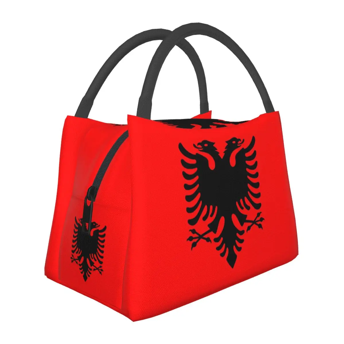 

Flag Of Albania Insulated Lunch Bag for Women Picnic Storage Food Boxes Leakproof Container Cooler Thermal Lunch Box Tote