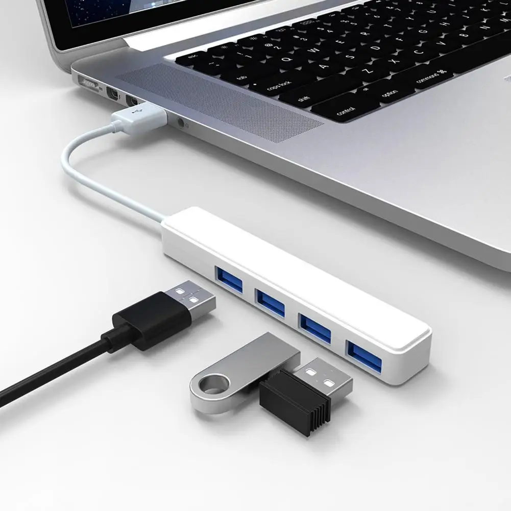 Hub USB Universal de alta velocidad 4 en 1, 4 puertos tipo C, adaptador USB C con Cable, Mini Hub, patrón de enchufe, adaptador de Cable divisor