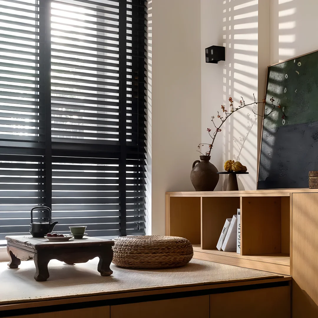Сделанные на мерки, бесплатная доставка, Деревянные венецианские жалюзи из черного дерева, настоящая древесина