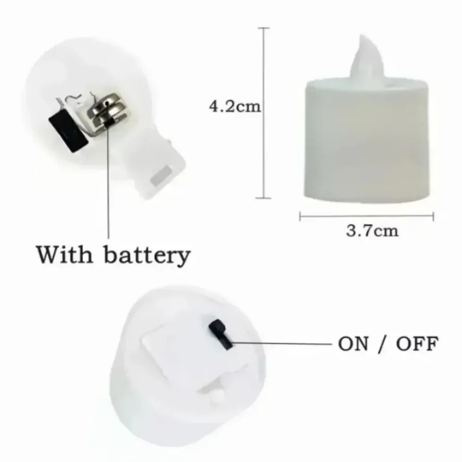 1-50Pcs Colorful Flickering Flame LED Candles Light Battery Powered Flameless Simulation Light For Wedding Christmas Home Decor image 6