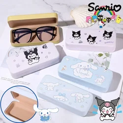 Sanrio Kuromi Scatola per occhiali Custodia per occhiali da sole Cannella Cane Anime Studente Occhiali Accessori tascabili Scatola per occhiali da sole portatile Regali