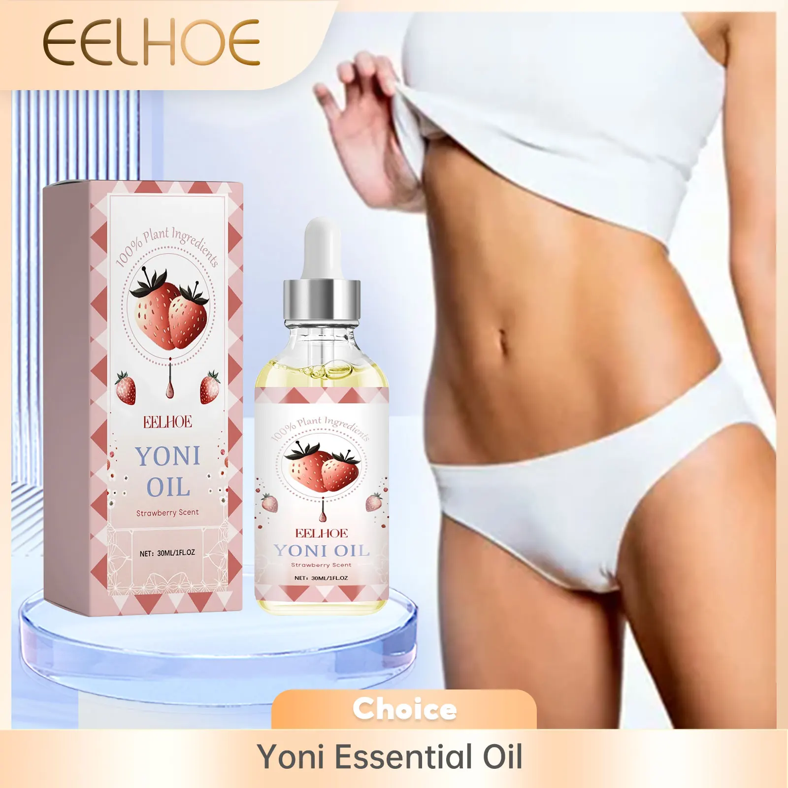 EELHOE Yoni Oil Vaginal Tightening Liquid Vaginal Hygiene Care Remove Odor Women Yoni Wash Essence Body Massage Oil Female Wash