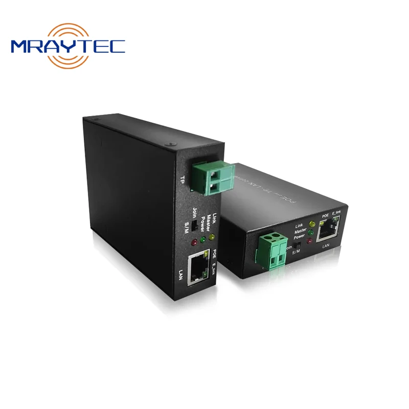 

10/100M POE Ethernet Over 2-wire Twisted Pair Extender Up To 500m Long Reach 60W POE Extender For IP Camera 1 Pair