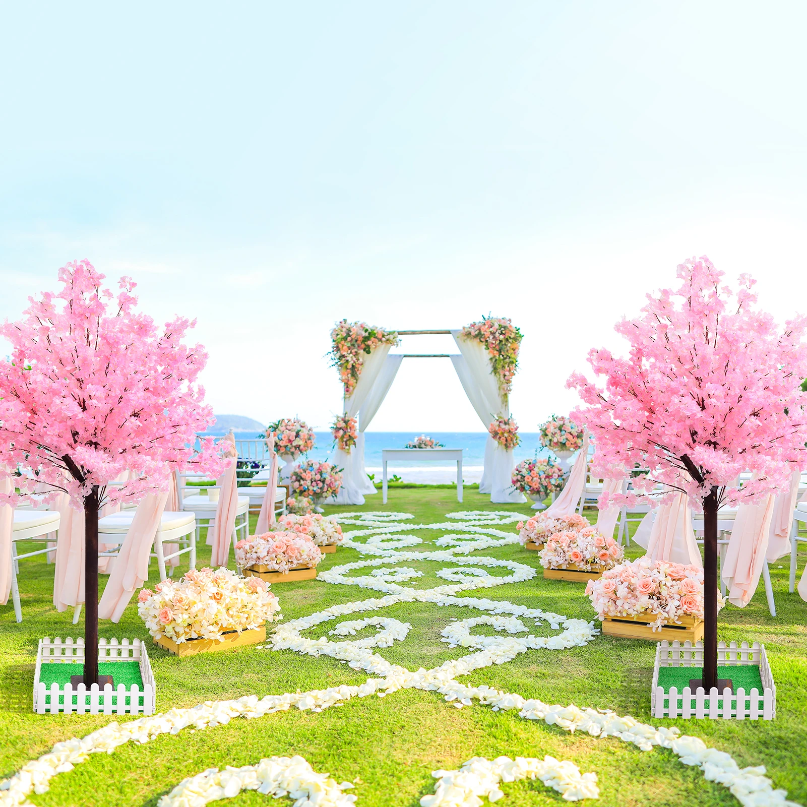 

Romantic flower decoration ornament, natural artificial flower tree, used for Western restaurants, weddings, new home decoration