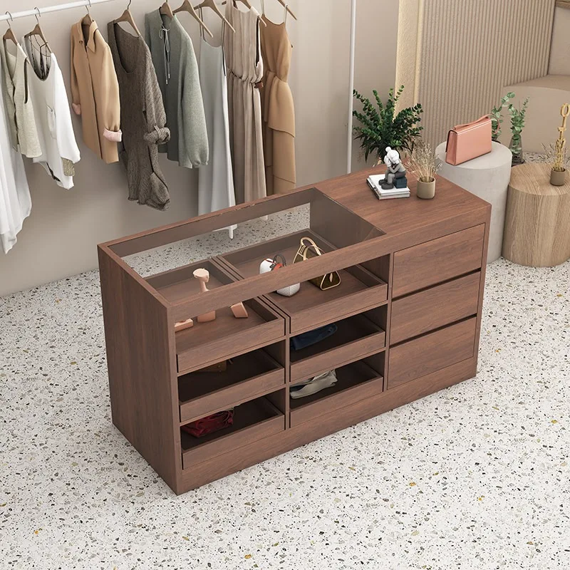 Clothing store Women's clothing store Small simple modern shoe store Flowing water platform Nakajima display stand Window middle