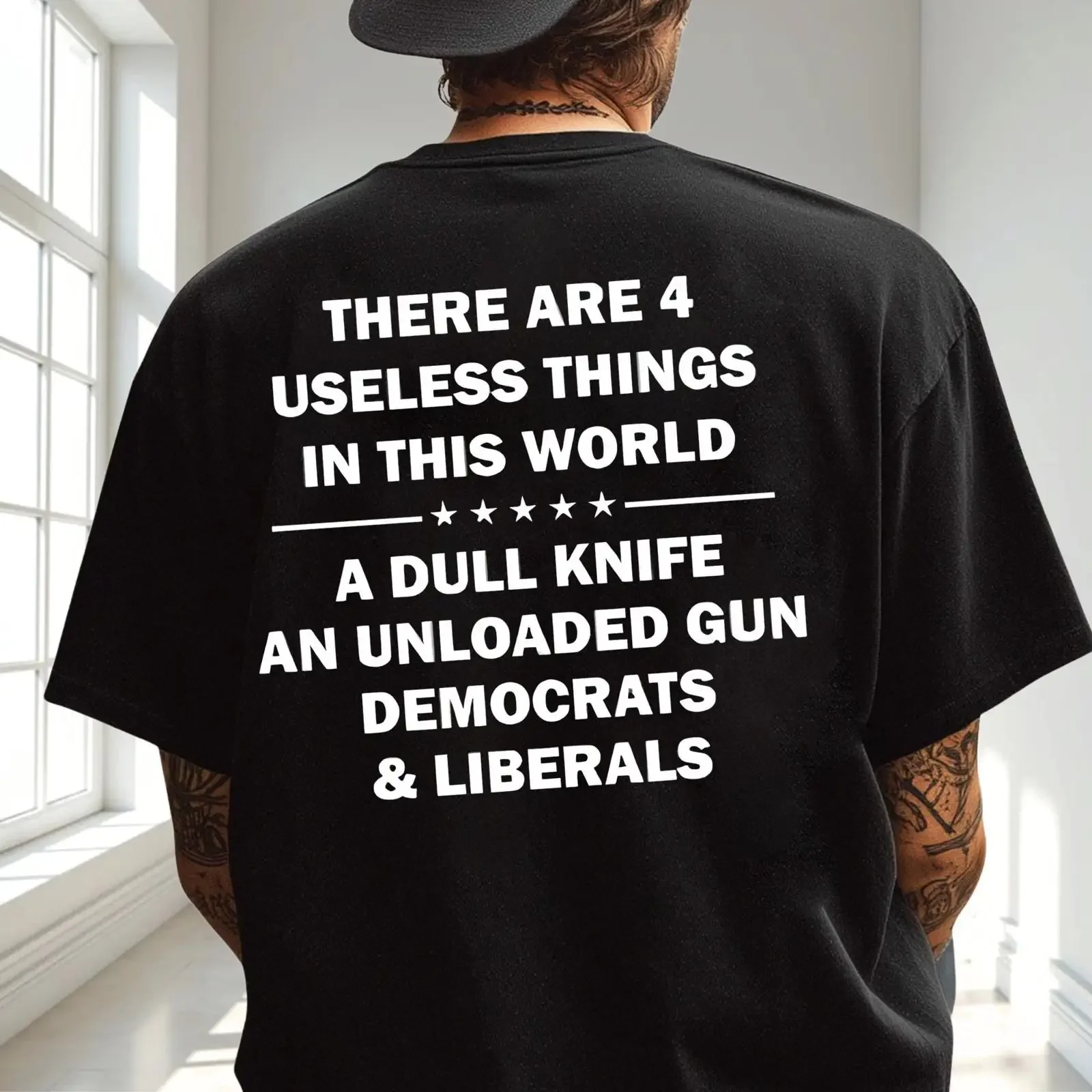 Useless Things Democrats Liberals T Shirt Conservative Political Patriotic Humor vintage Washed designer clothes graphic