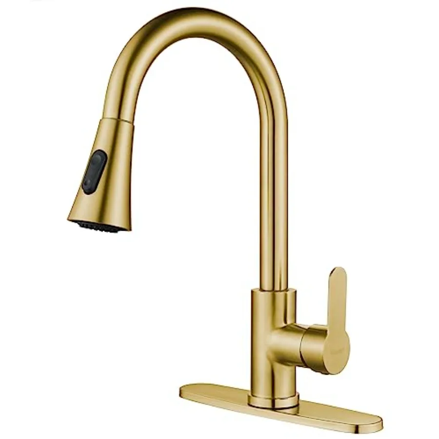 

Kitchen Faucet Modern Stainless Steel High Arc Single Handle Kitchen Sink Faucet Commercial 1 Hole Kitchen Faucet Deck