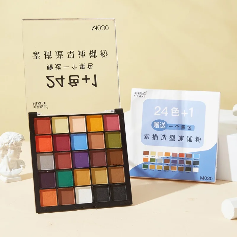 25-Color Water-Soluble Sketch Powder Quick-Blend Drawing Pastel DIY Art Supplies Non-Toxic Washable Pigment for Artists view 5