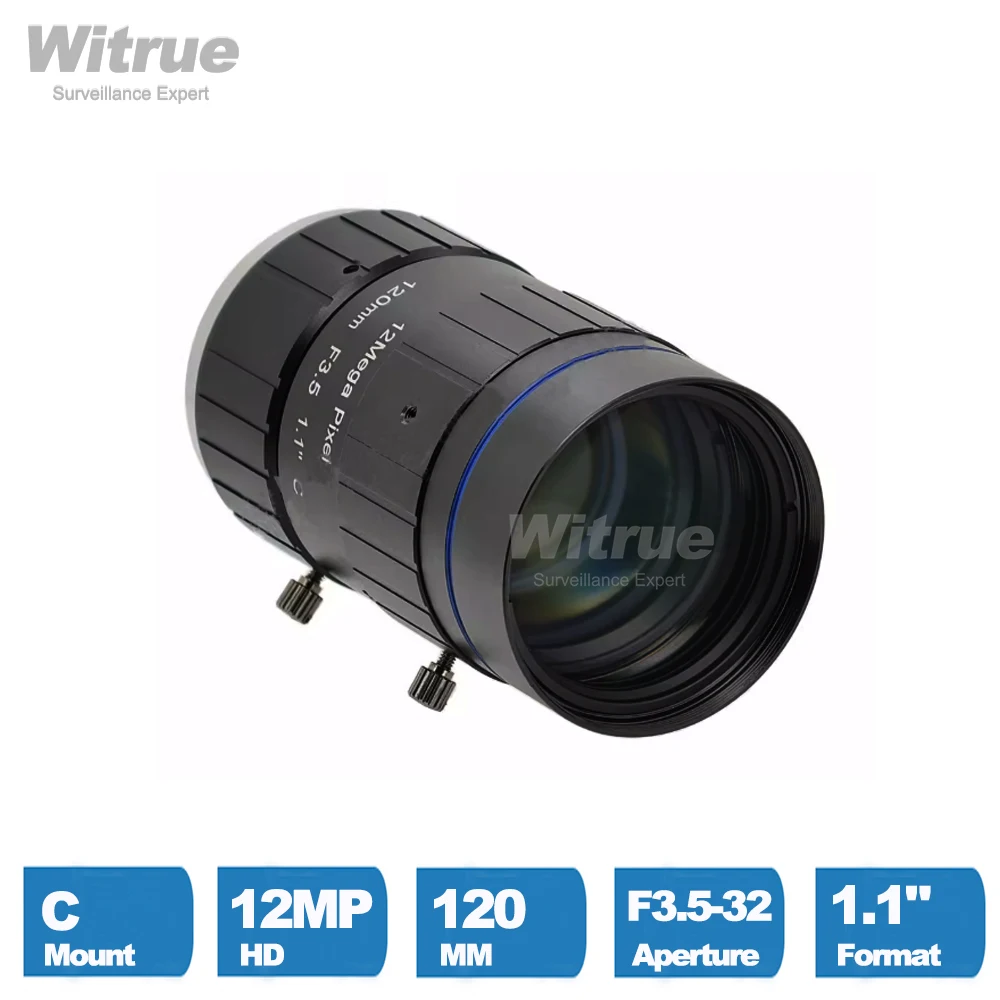 Witrue HD 4K C Mount CCTV lens 12MP 120mm Format 1.1