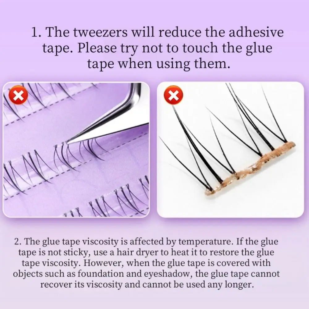 甘い自己粘着性つけまつげコミックアイカールクラスターつけまつげソフト長持ち接着剤不使用つけまつげパーティー