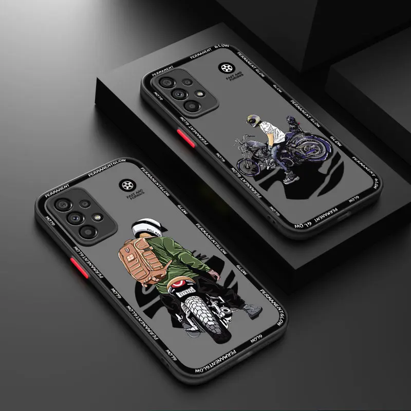 Motorcycle Cool Man Phone Case For Samsung A13 A22 A32 4G A33 A42 A52S A53 A73 5G A12 A14 A23 A31 A51 A70 A71 A72