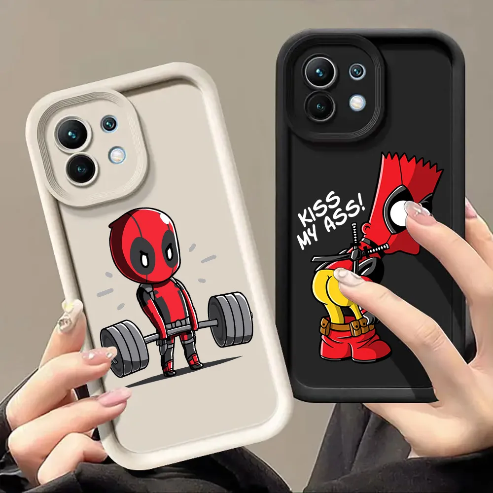 Phone Case For Xiaomi 14T 14 13T Pro 12 13 11 Lite POCO F3 F5 X3 X5 X6 M5s M6 Pro Cover Cartoon Ironman Deadpool Marvel Comics