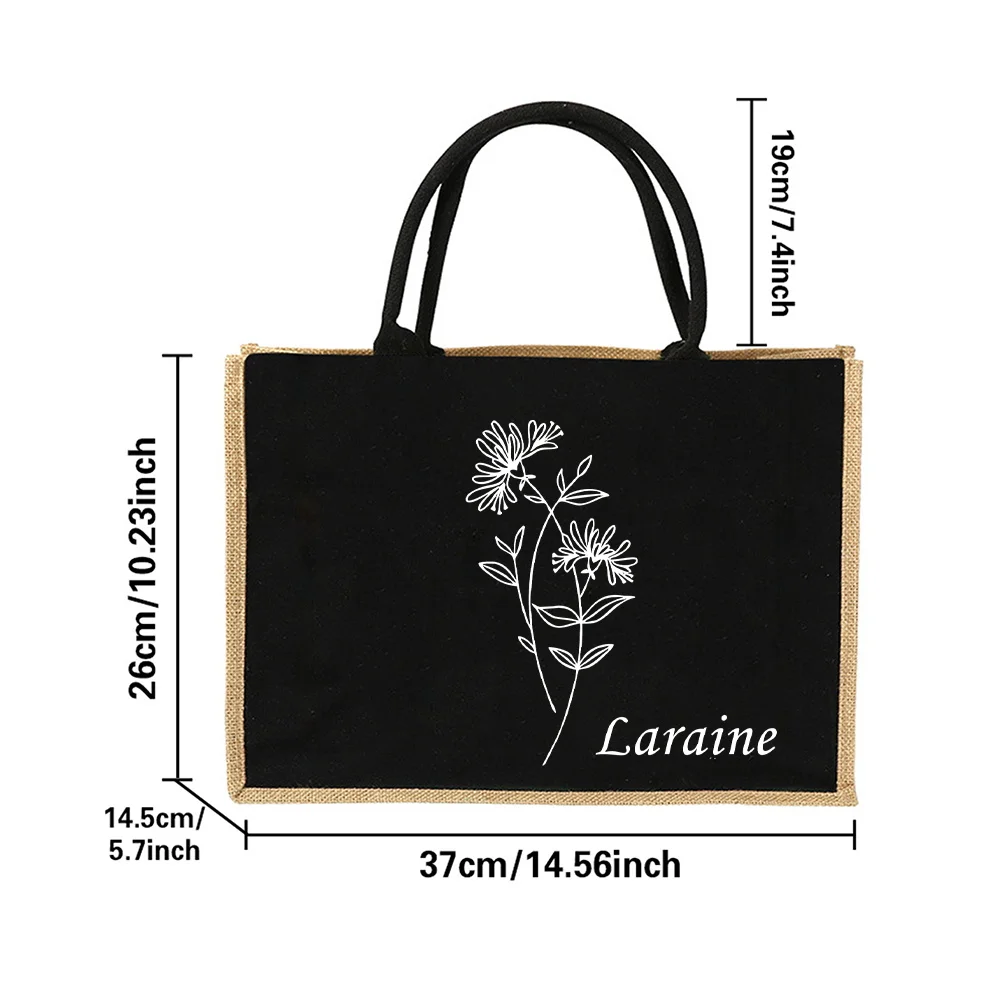 Customized Name Vintage Women Shopping Bags Multiple Styles Handbag Portable Shopping Pouch Summer Beach Shoulder Bag