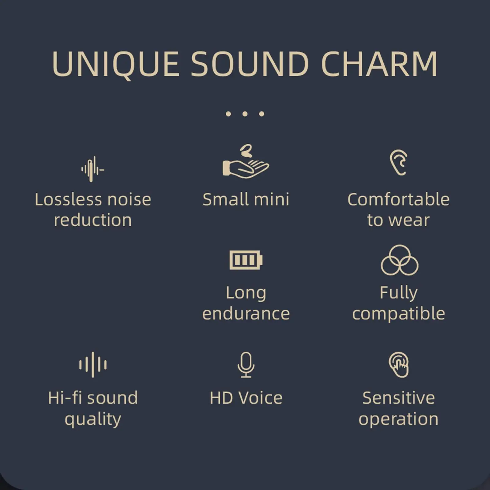 Headphone Ear Hook Bluetooth 5.2 Noise Cancellation Built-In Microphone Volume