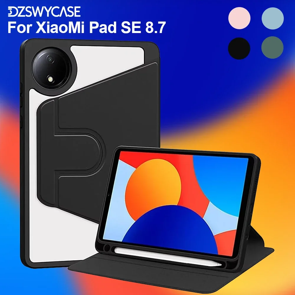 

Чехол для Redmi Pad SE 8,7 дюйма 2024, складная подставка из искусственной кожи премиум-класса Smart Auto Sleep Wake с держателем для карандашей, защитный чехол