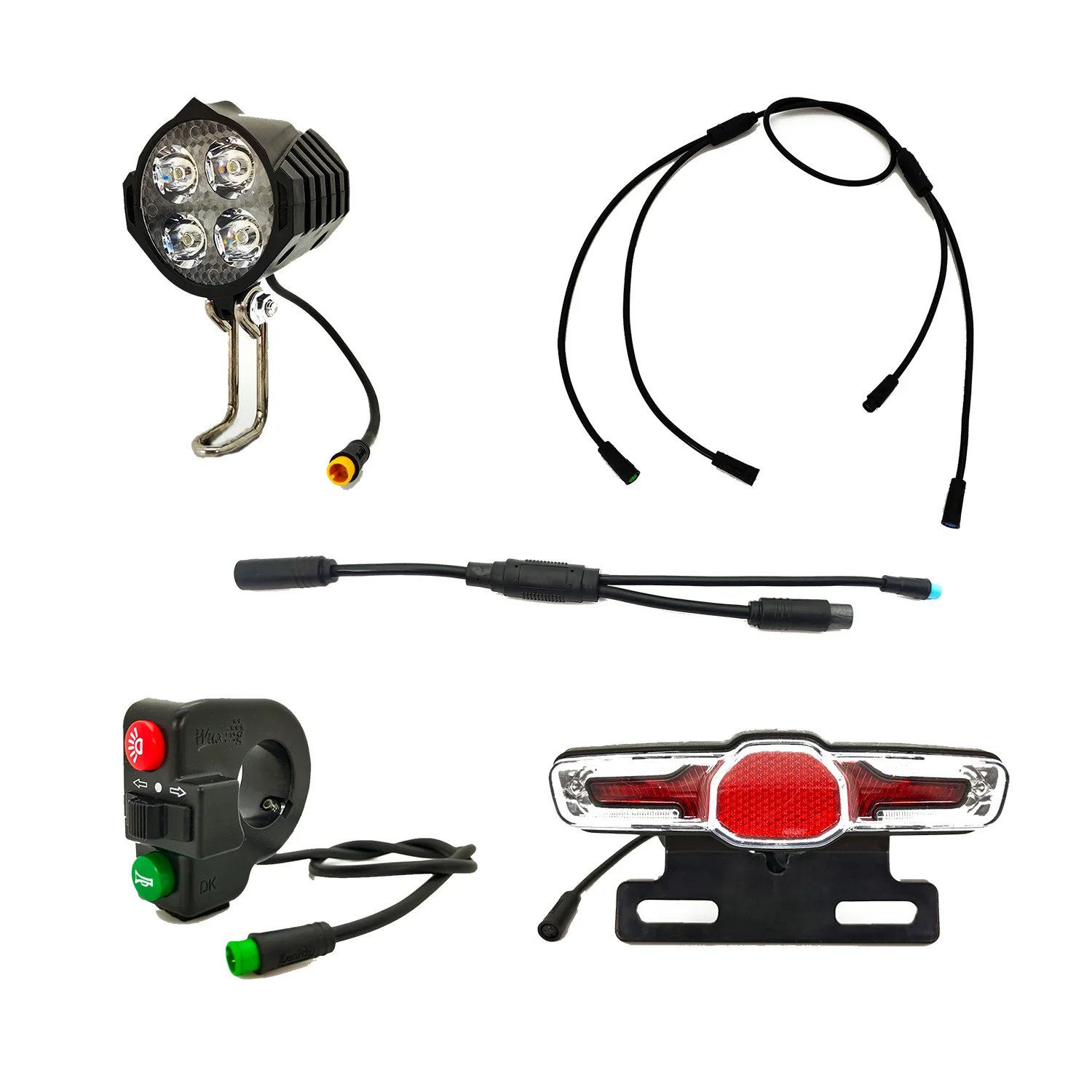 

High Quality E-bike Headlight Tail Rear Lights BBSHD Brake Lamp Durable for Bafang LED Practical Set Turn Signals