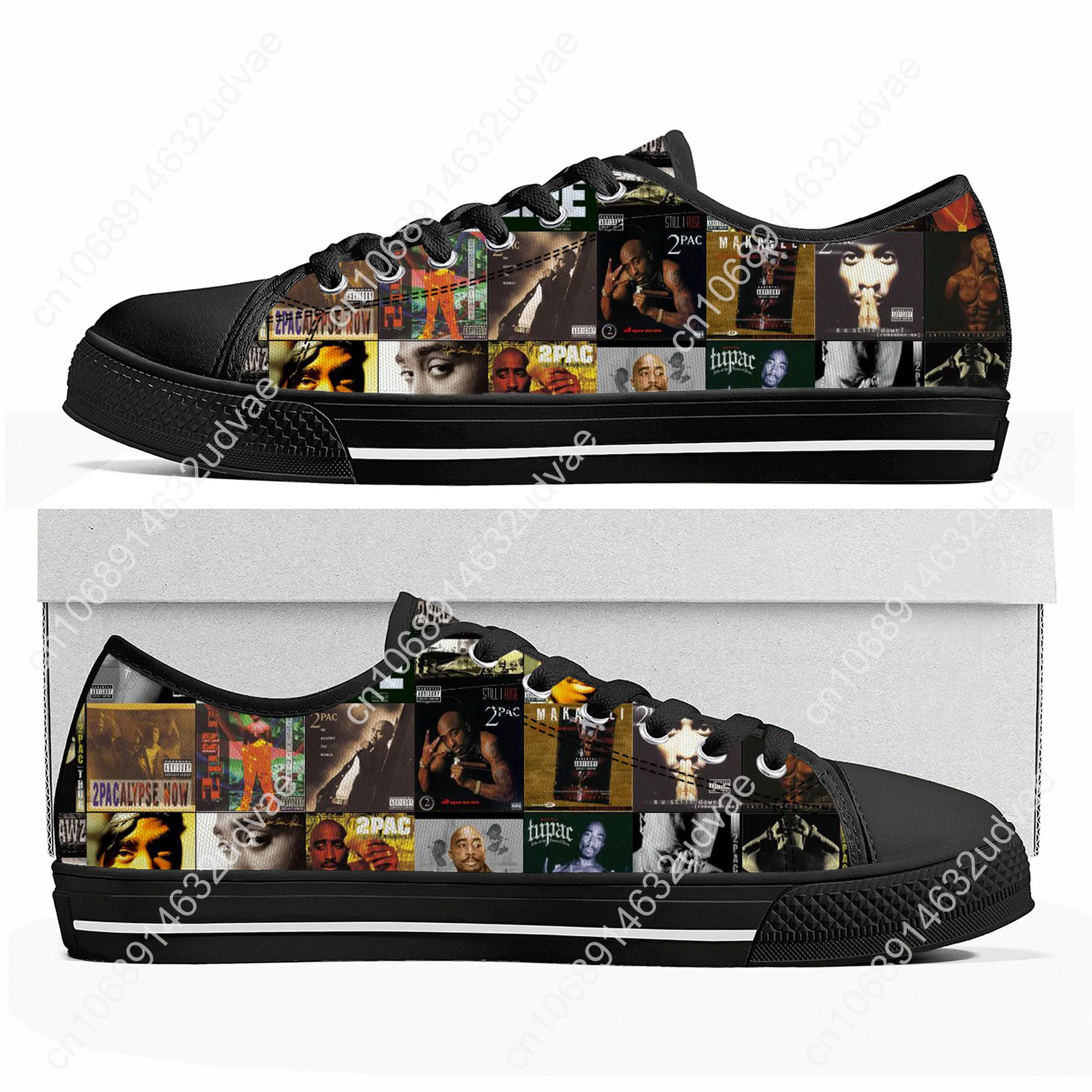 2Pac Tupac All Eyez on MeLow Top Shoes Man Woman Teenager Canvas Casual Sneaker Sneakers Couple Footwear Custom Shoe Unisex