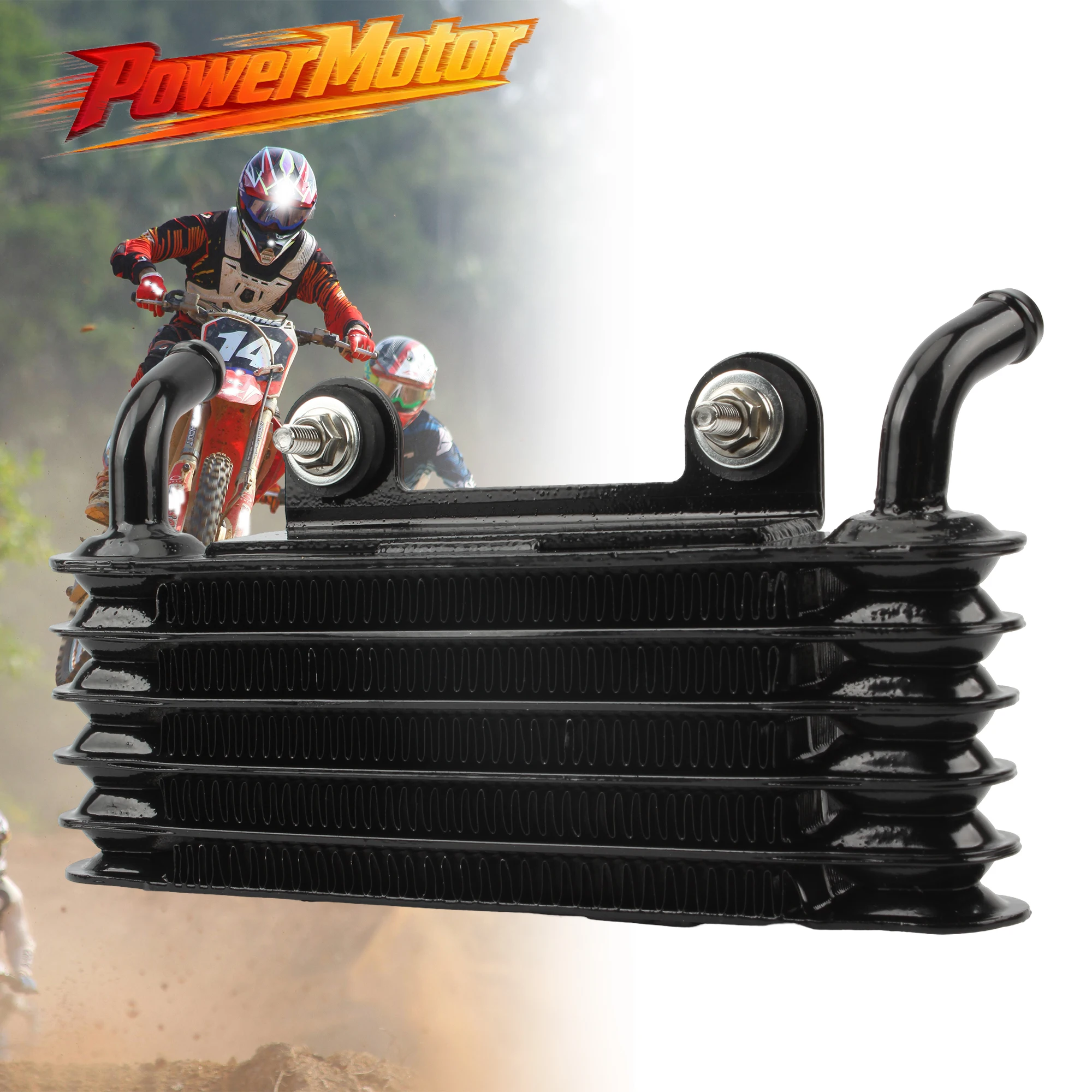 Universeller Motorrad-Ölkühler Aluminium-Kühlradiator Motorzubehör für 50 125 150 250 Racing Pit Dirt Bike Motocross