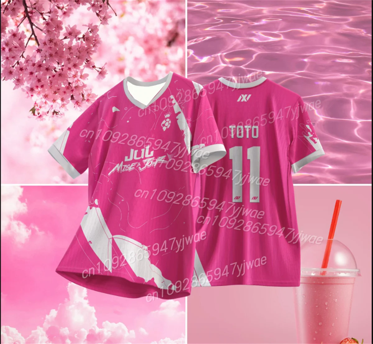 2025 جديد JUJ TOTO & NINETTA رقم 11 جيرسي ملابس رياضية تي شيرت الخامس الرقبة التدريب المحملة الأعلى اللياقة البدنية في الهواء الطلق للبالغين والأطفال