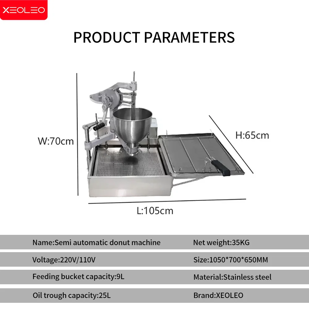 Urządzenie do pieczenia pączków komercyjna XEOLEO 3000W elektryczna wytwórca pączków do ciasta Mochi może produkować 3 rodzaje