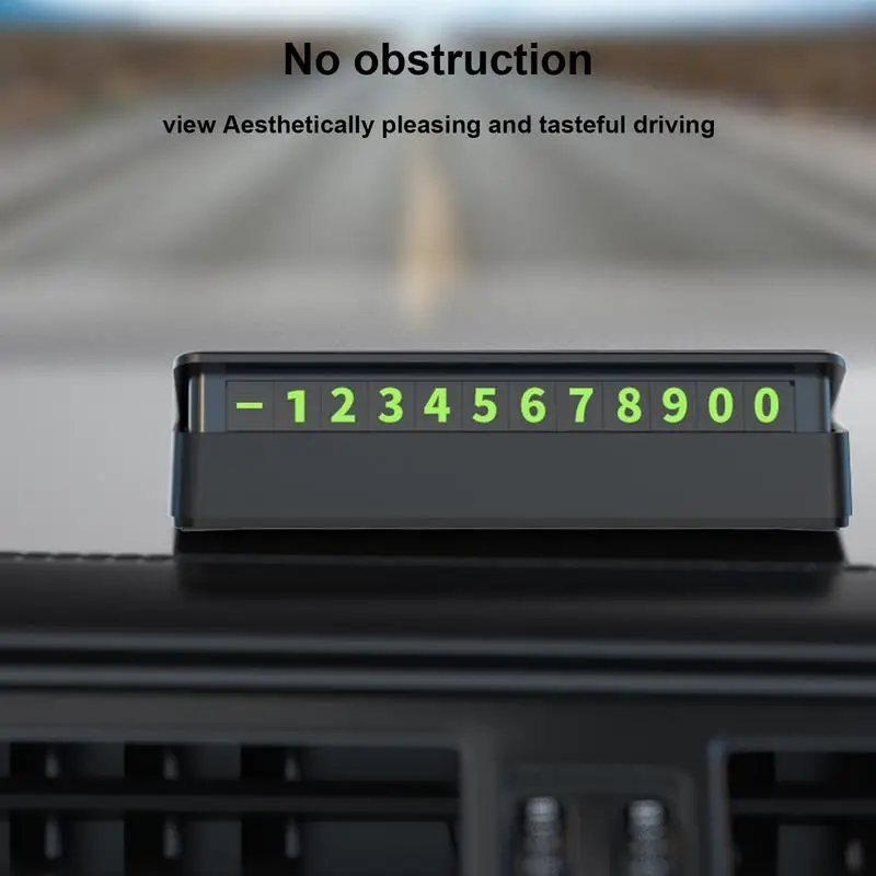 Phone Number Plate For Car Temporary Parking Phone Number Sign For Dashboard Vehicle Decoration Temporary Stop Car Interior