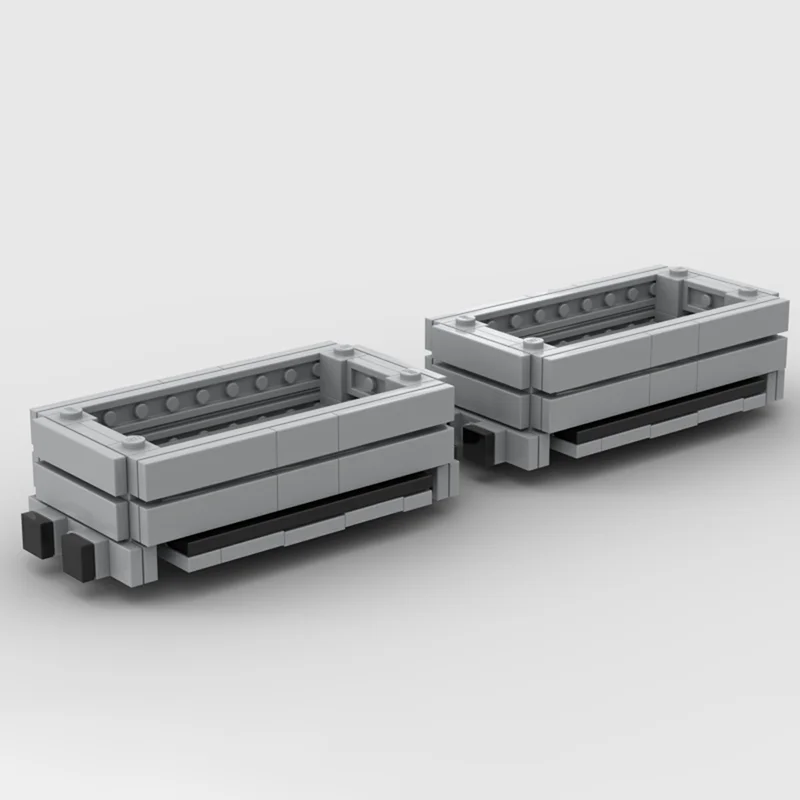 188개 MOC 2 플랭크 좁은 트럭 기차 모델 블록 조립 장난감 크리스마스 선물 창의적 교육 아이디어