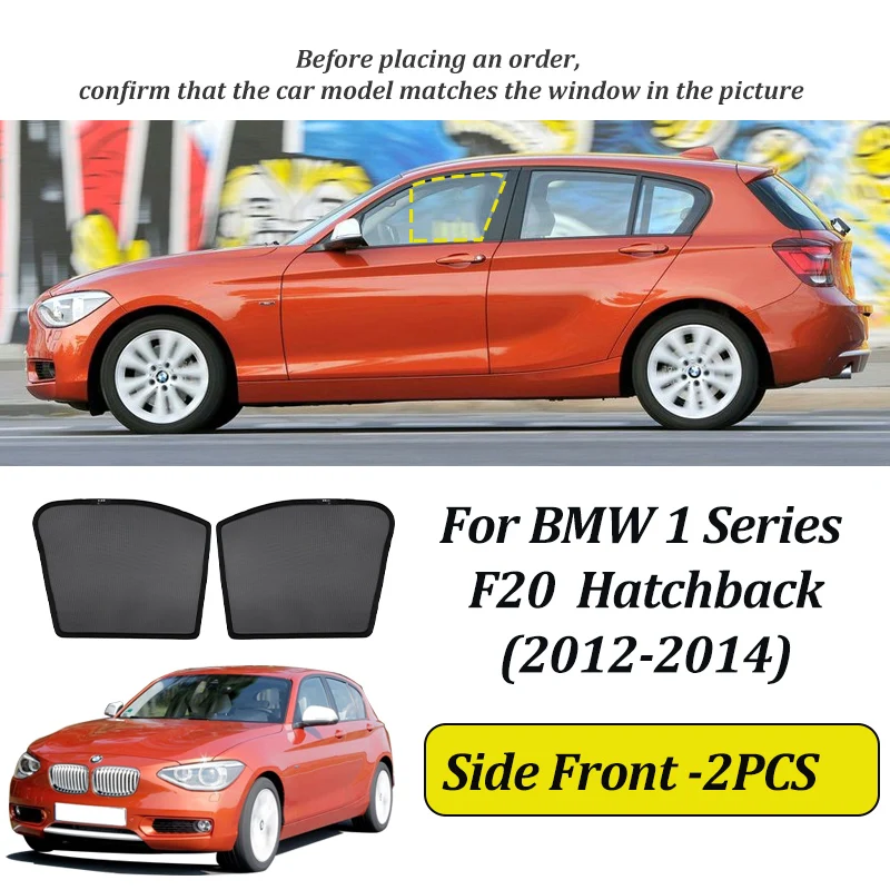 LINNUNU Voor BMW 1-serie E87 F20 2004-2014 Magnetische Auto Zonnescherm Voorruit Gordijn Zijruit Zonnescherm UV Bescherming onderdelen