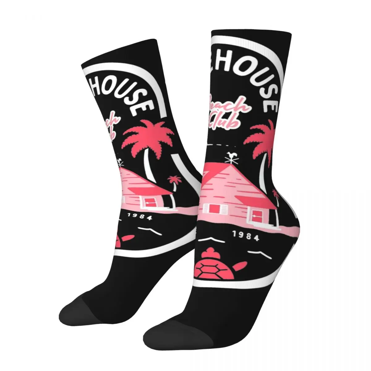 

Kame House Beach Club Turtle Island Merch Crew Socks Compression anime Sport Middle Tube Sock Cotton for Unisex