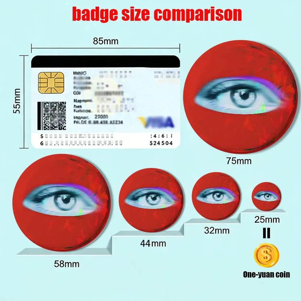 Self Aware HD Print 58mm 44mm Round Lapel Pins Pretty Derby Round Display Brooches Brooch Badges