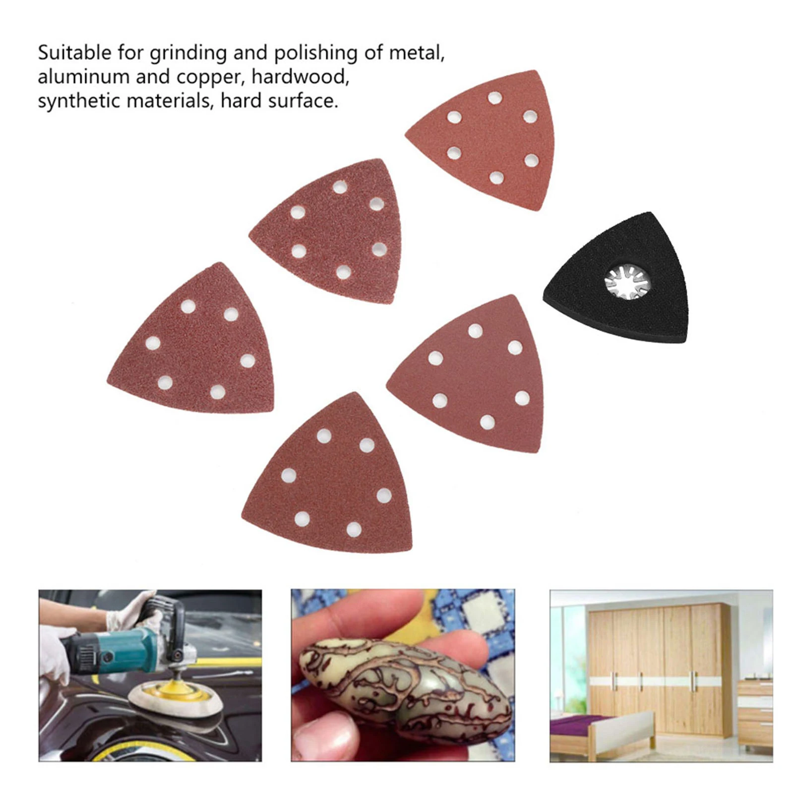 Sanding Sheets Sanding Set Sandpaper for Bosch Oscillating Multi Tool Cutting Cutter Pad Triangular Sandpaper Sheets