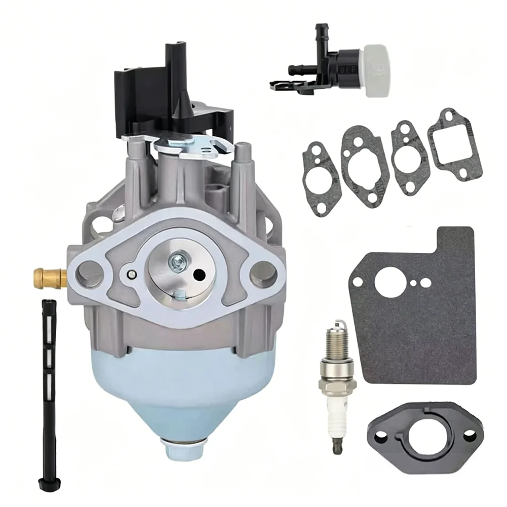Vergaser-Set für Honda für GCV160 Rasenmäher, Vergaser-Set 16100-Z8B-901 mit Dichtungen, Zündkerze, Kraftstofffilter und Ventilwerkzeugen