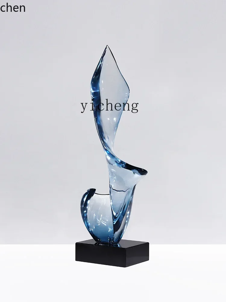 ZML Floor-to-ceiling ornament next to  TV cabinet Light luxury porch decoration Vertical height slender sculpture