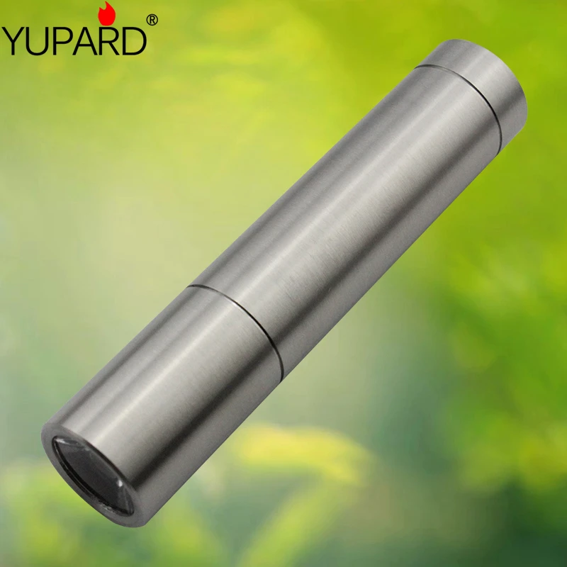 YUPARDQ5 LED Stainless Shell 500Lm Torch Light Flashlight Camping/Hiking 3xAAA or 1x18650 rechargeable battery