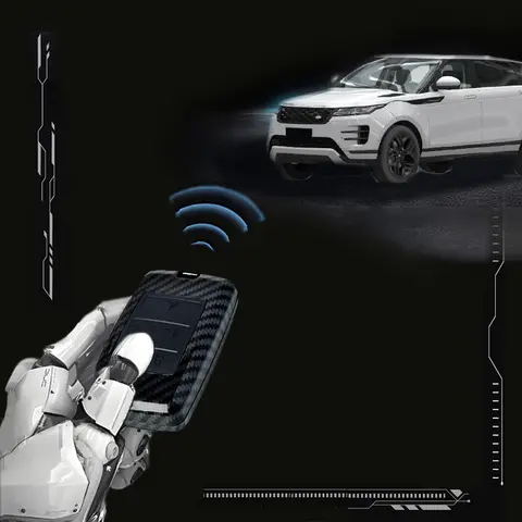 Carbon Style Car Key Case Cover Holder For Land Rover Range Rover Discovery 5 Sport For JAGUAR XE XF XJ F PACE Accessories 10 best sales jaguar f pace key case - №8