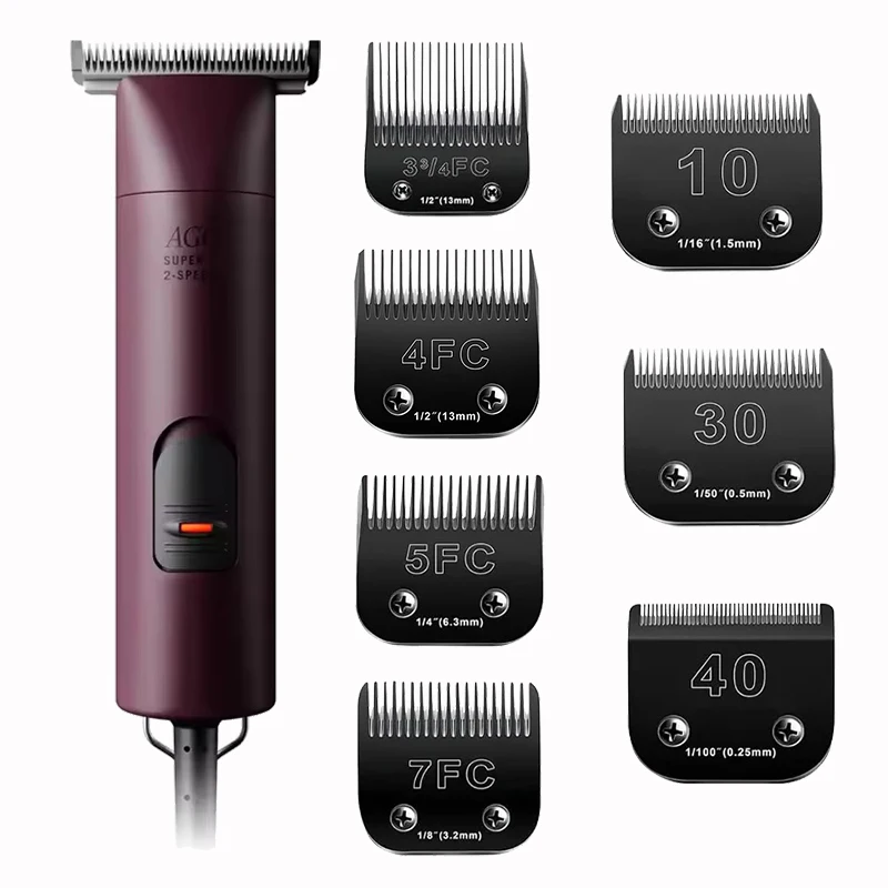 شفرة قص بديلة للحيوانات الأليفة قابلة للفصل من التيتانيوم الأسود لمعظم ماكينة قص سلسلة Andis وOster A5 وWahl KM10 4FC و5FC و7FC #1