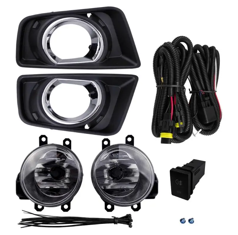 

Car styling for headlight 2015year Toyota Hilux Revo Rocco bumper fog light 4300K Halogen bulb wire of harness ON/OFF