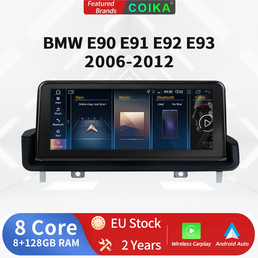 COIKA Wireless Carplay Android Radio For BMW E90 E91 E92 E93 WIFI SIM GPS Navi Car Intelligent Systems Touch Screen Multimedia